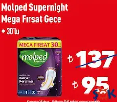 MOLPED SUPERNİGHT MEGA FIRSAT GECE 30'LU MOLPED SUPERNİGHT MEGA FIRSAT GECE 30'LU